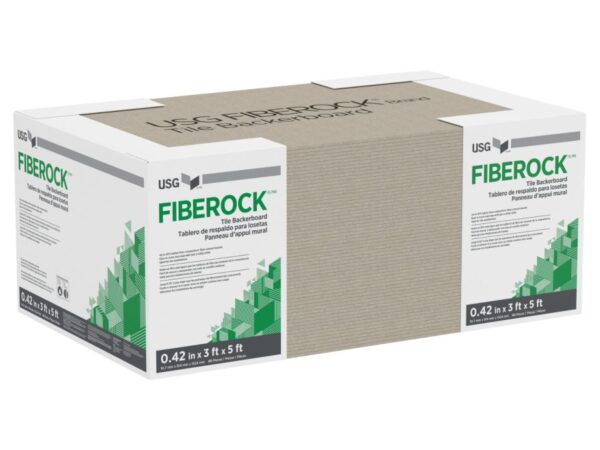 USG Fiberock Brand Tile Backerboard 1/4in 3ft x 5ft Cement Board,
