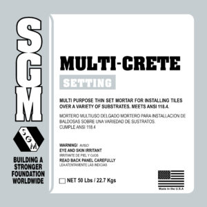 SGM All Purpose Gray Thin-set Mortar 50lb Mortars,